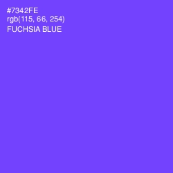 #7342FE - Fuchsia Blue Color Image